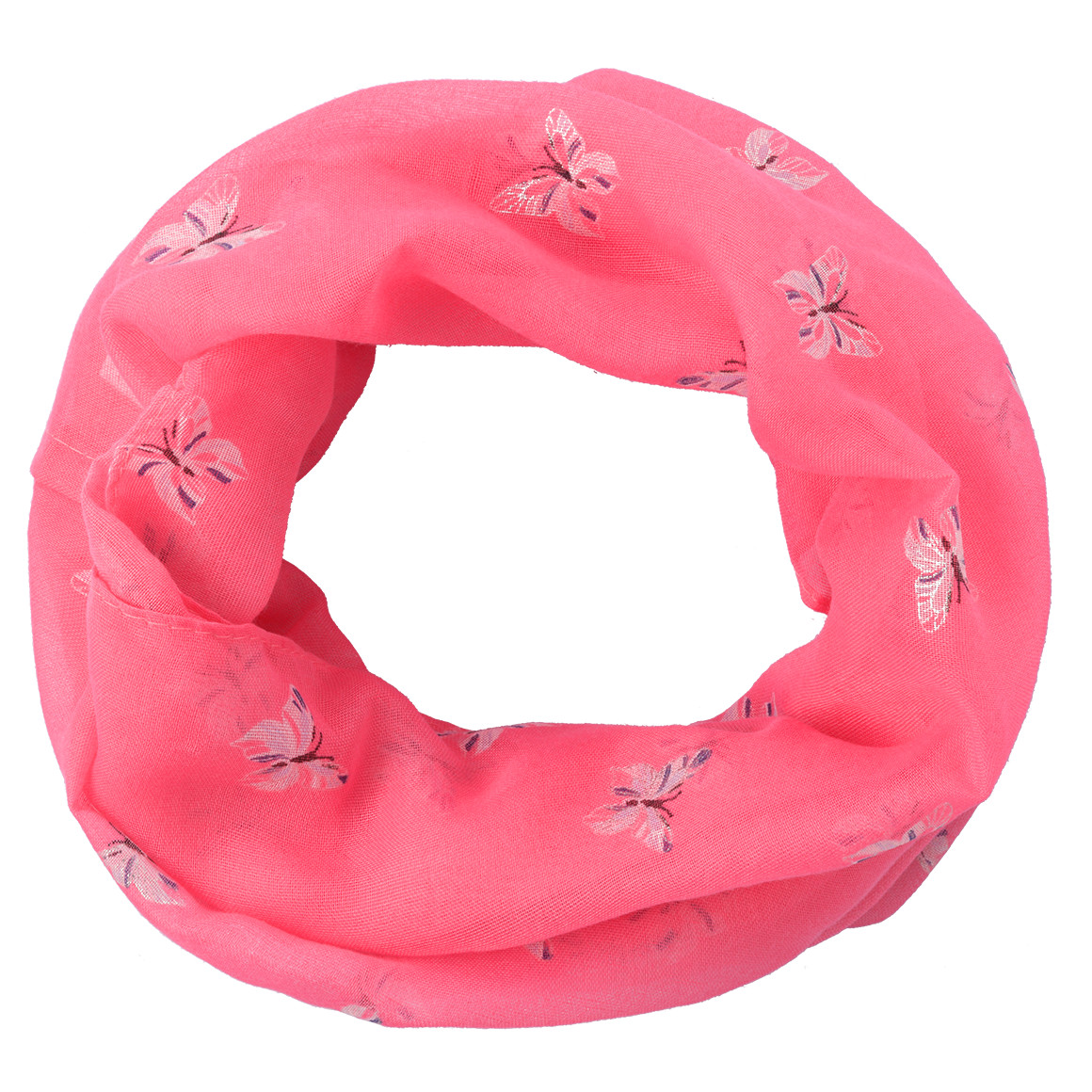 Topolino 2 Mädchen Rundschals mit Schmetterlingen pink / weiss
