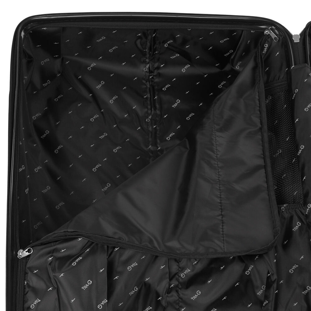 Valise trolley rigide 4 roues gris L. 60 cm