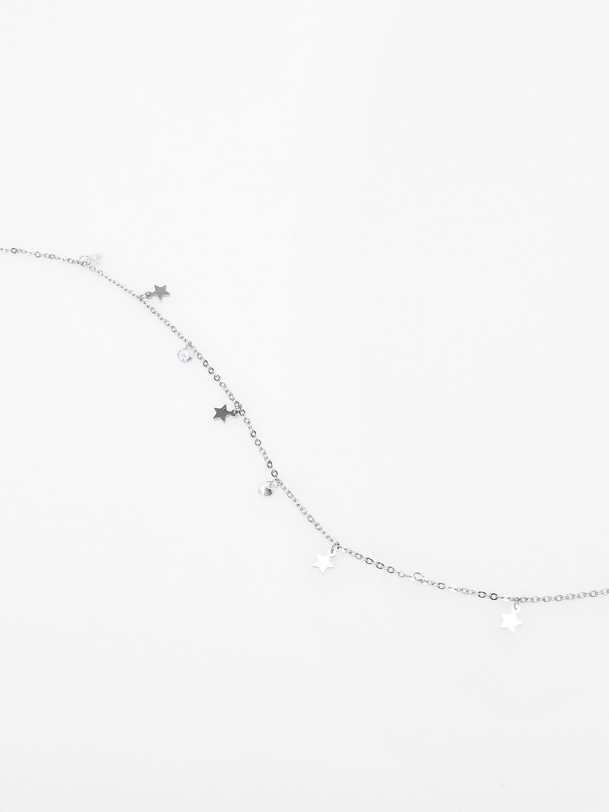 Chaîne de cheville à pendentifs- Argenté