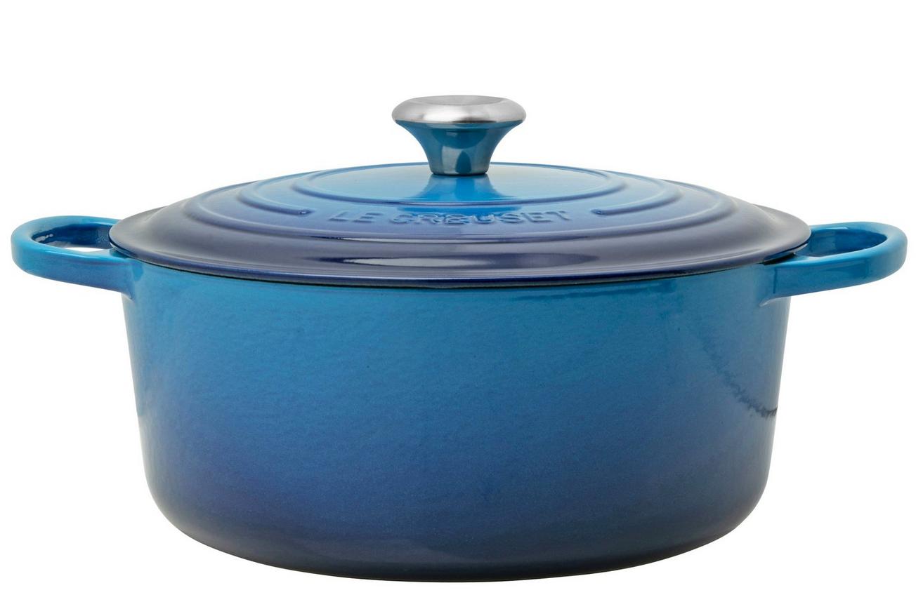 Le Creuset Signature braadpan 21177282202430 Azure 28 cm 6.7L rond