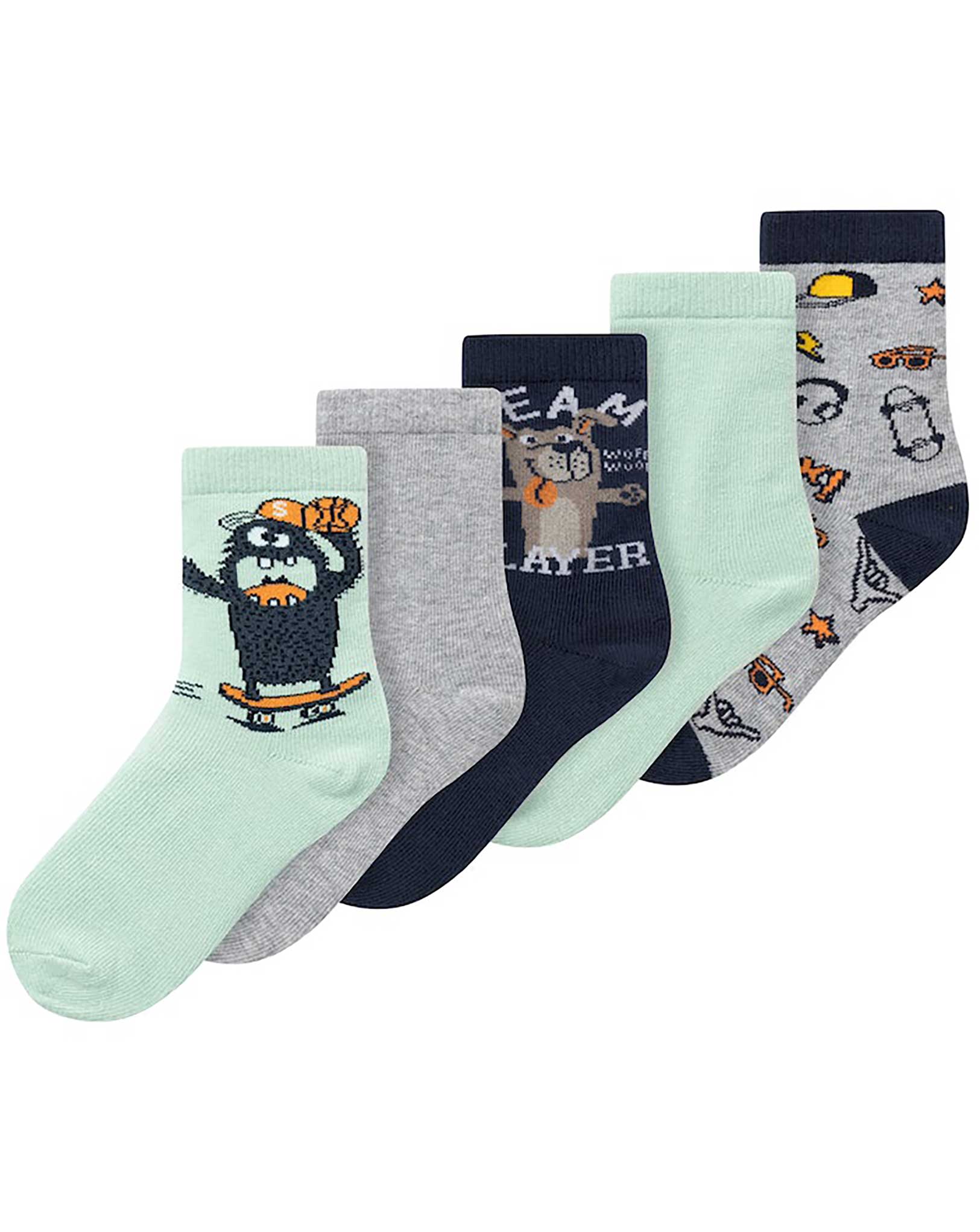Socken NMMVAGN SPORTS 5er Pack in silt green