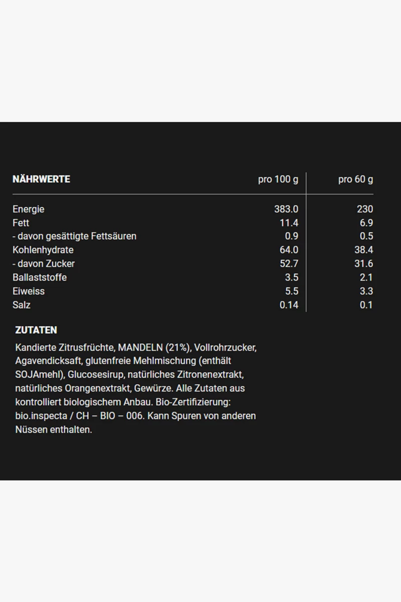 Winforce Panforte Citrus Almond 24 x 60 g Sportriegel