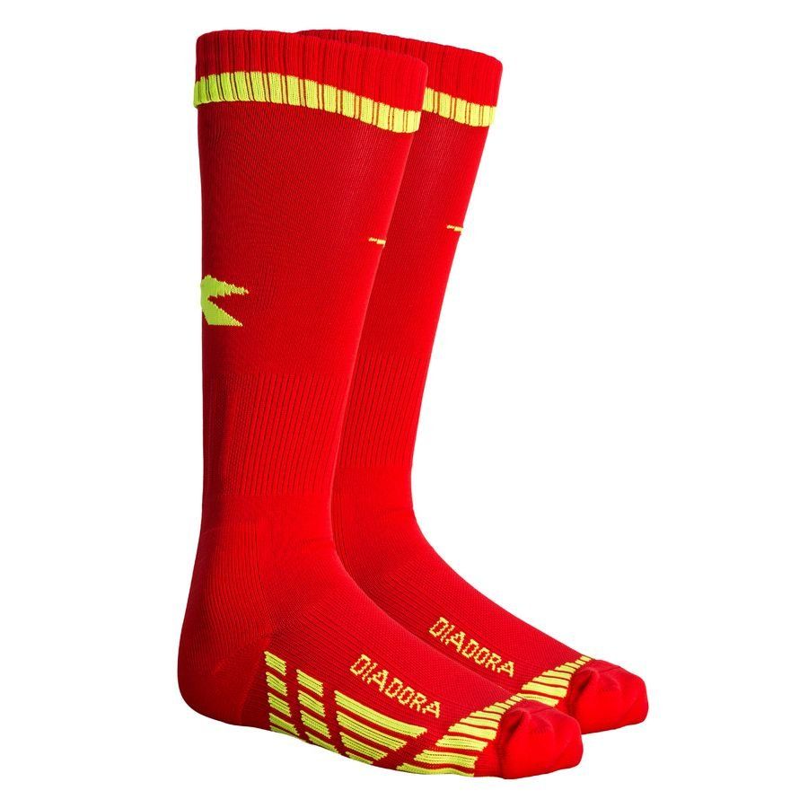 Diadora Chaussettes d'arbitre Copenhagen - Rouge/Jaune Fluo