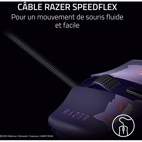 Souris Razer gaming avec fil Cobra Pokémon Gengar Edition