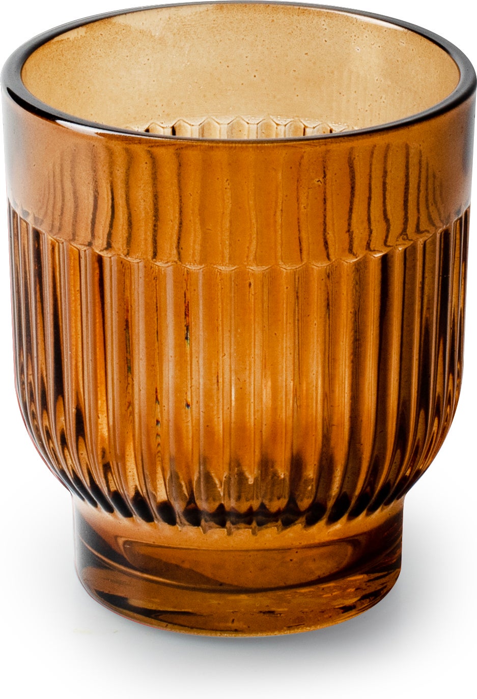 Jodeco waxinelichthouder Dex bruin D 7,5 H 8,5 cm