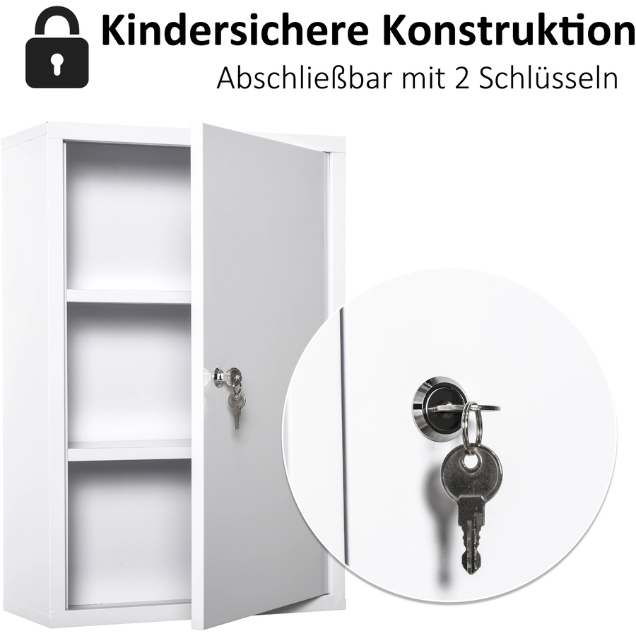 kleankin Medizinschrank weiß
