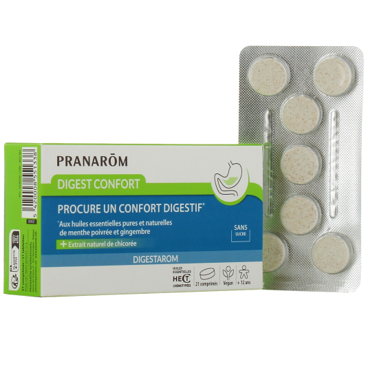 Pranarom Digest Confort : menthe poivrée et gingembre - Aromathérapie