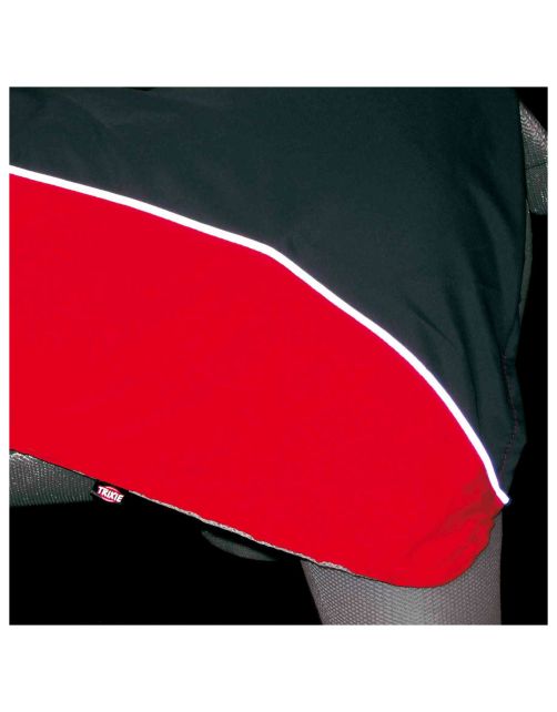 Trixie Regenjas Lorient Rood&Grijs - Hondenkleding
