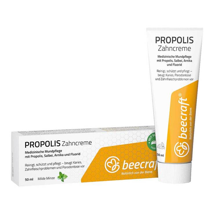 Beecraft Propolis Zahncreme Salbei Arnika Fluorid, 50 ml