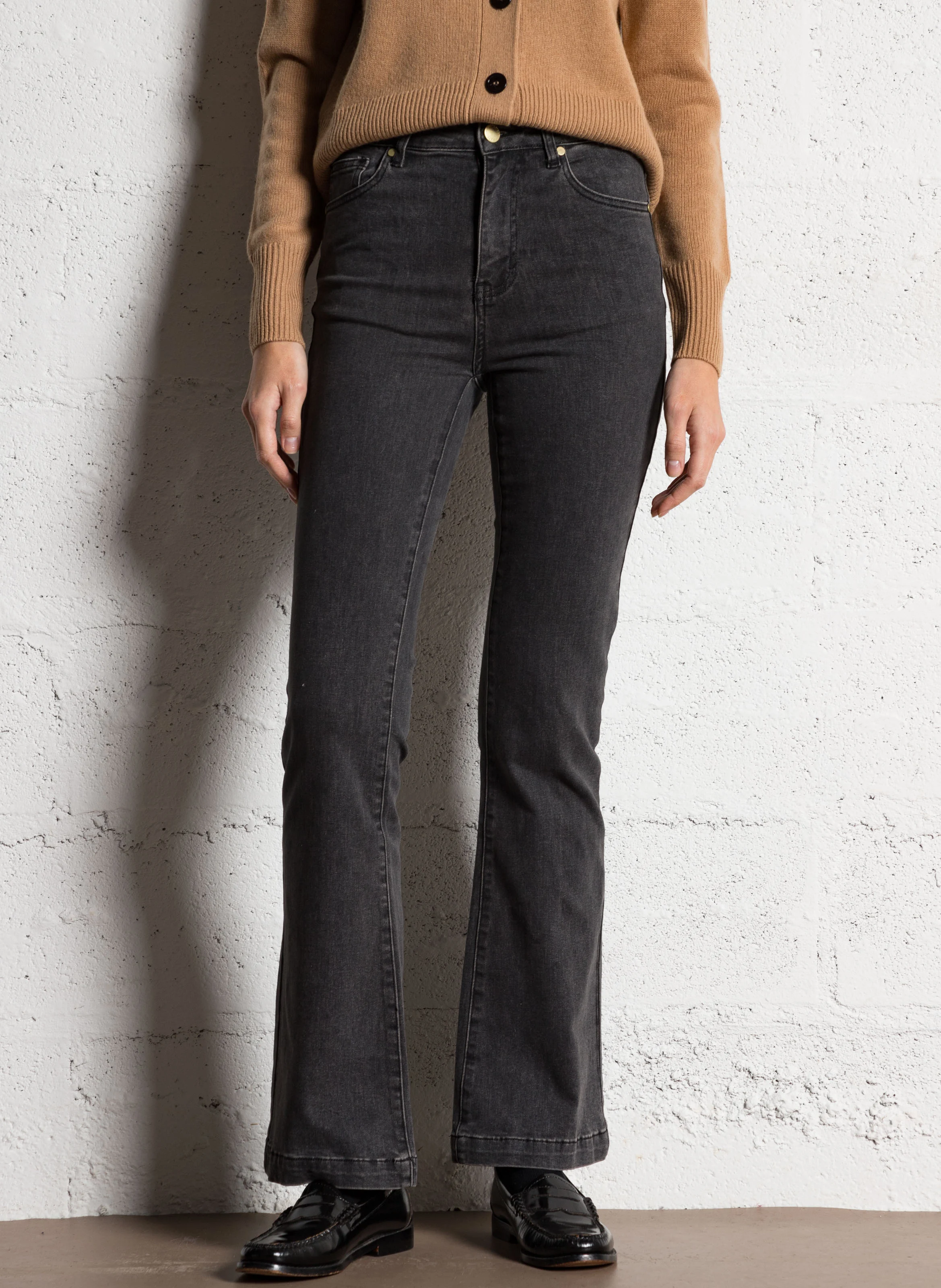 LANCELOT - Jean flare brut | Gris