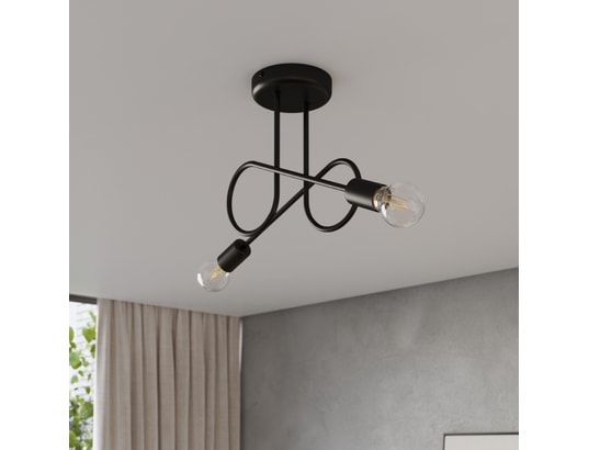 SOLLUX LIGHTING - Lustre loop 2 noir