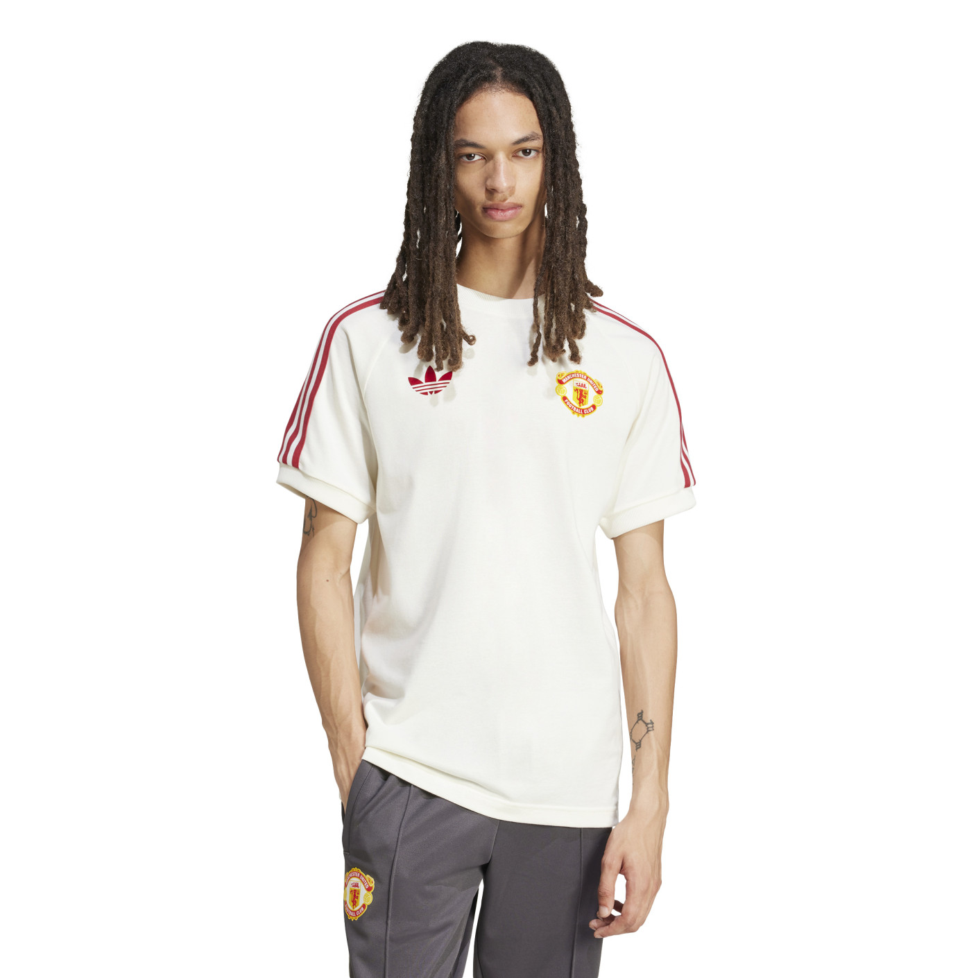 Adidas Manchester United Culturewear T-Shirt 2024-2025 Wit Rood
