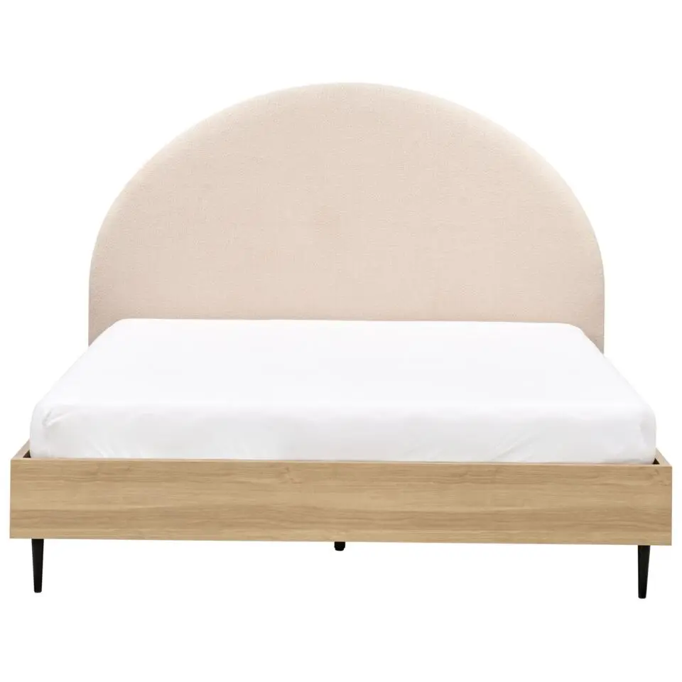 MILLAY - Bed - Beige - 160 x 200 cm - Bouclé