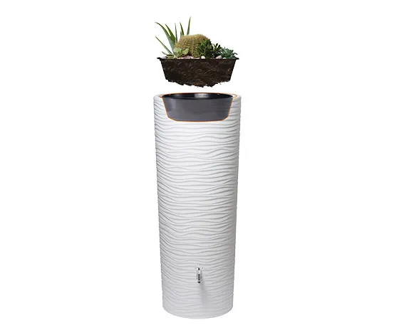 Garantia 2-in-1-Regentonne-Komplett-Set, ca. 350 l, arctic