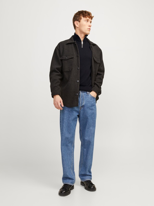 Jack & Jones Strickpullover »EMIL KNIT HALF ZIP«, mit kurzem Reissverschluss im Troyer-Look