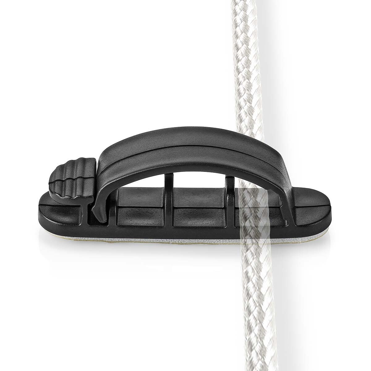 Nedis Lot de 3 Clips de câbles - 3 slots jusqu'à 7.5 mm - Noir