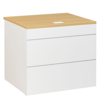 Plan d'accueil bas SUNDAY - L80 x H74 x P72 - Chêne