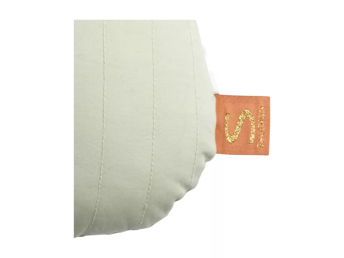 Coussin déco poire 23x36cm en coton Vert tilleul