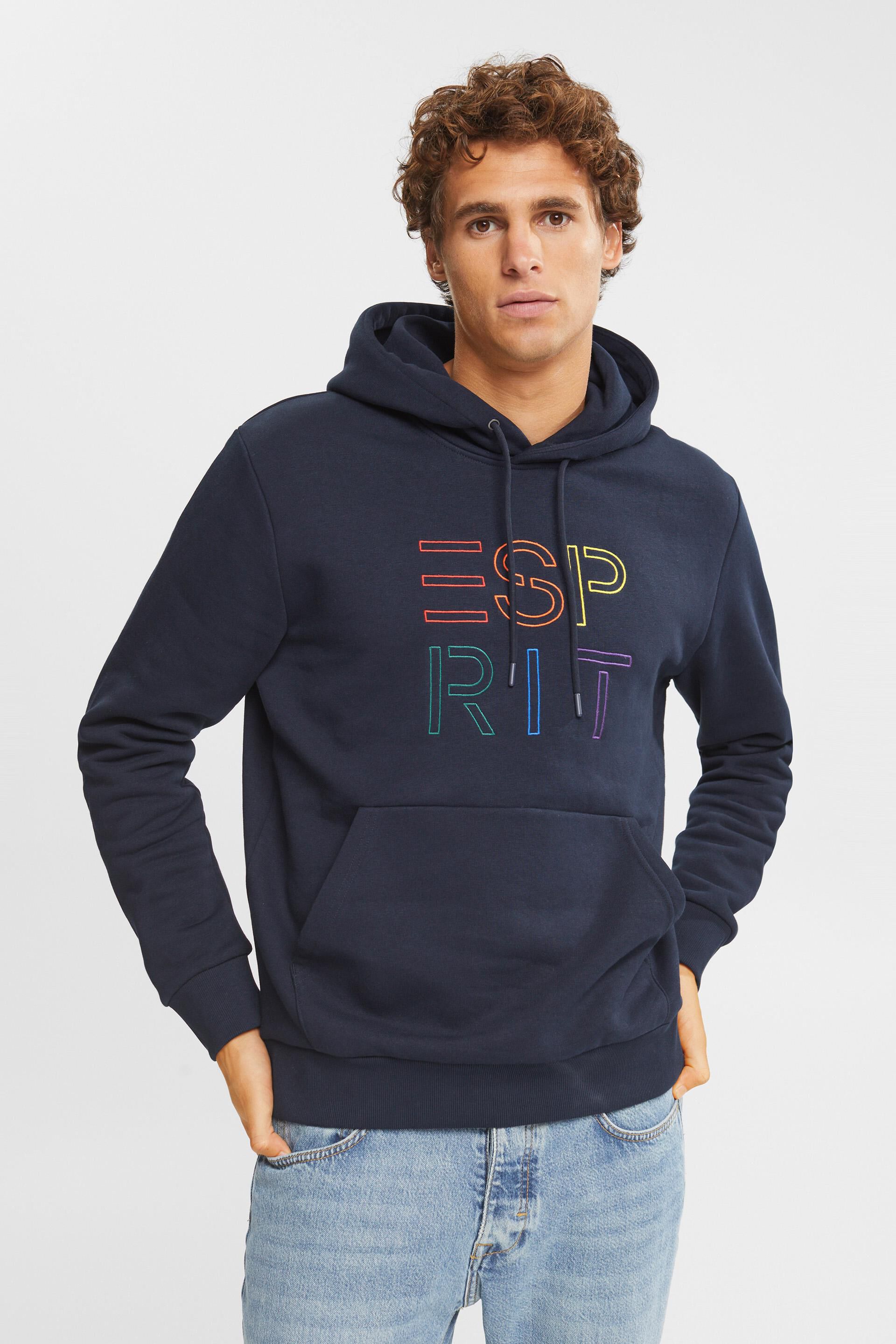 En matière recyclée le sweat à capuche à logo brodé