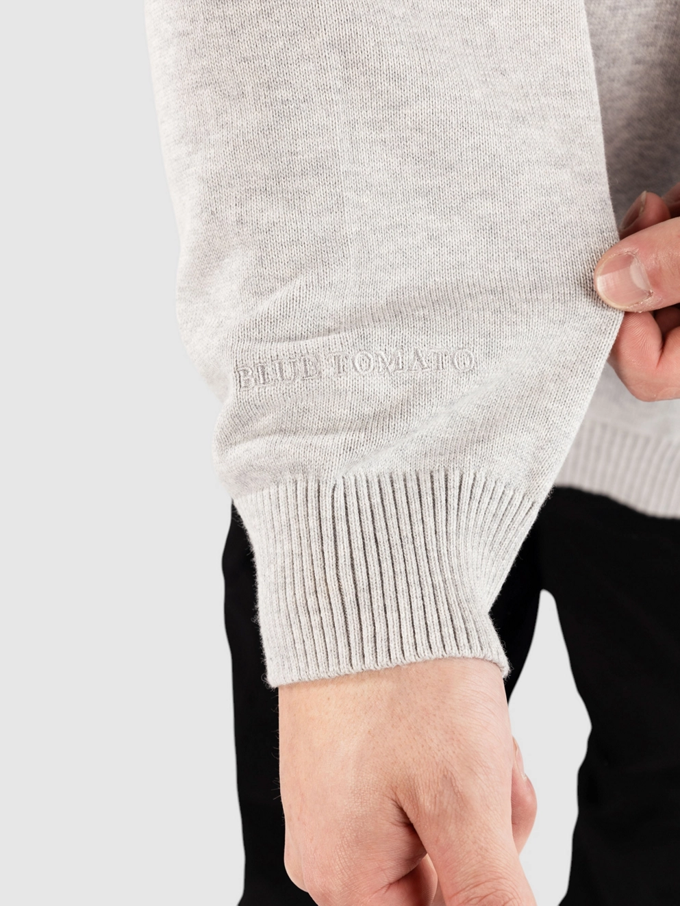 Blue Tomato Knit Pullover light grey heather