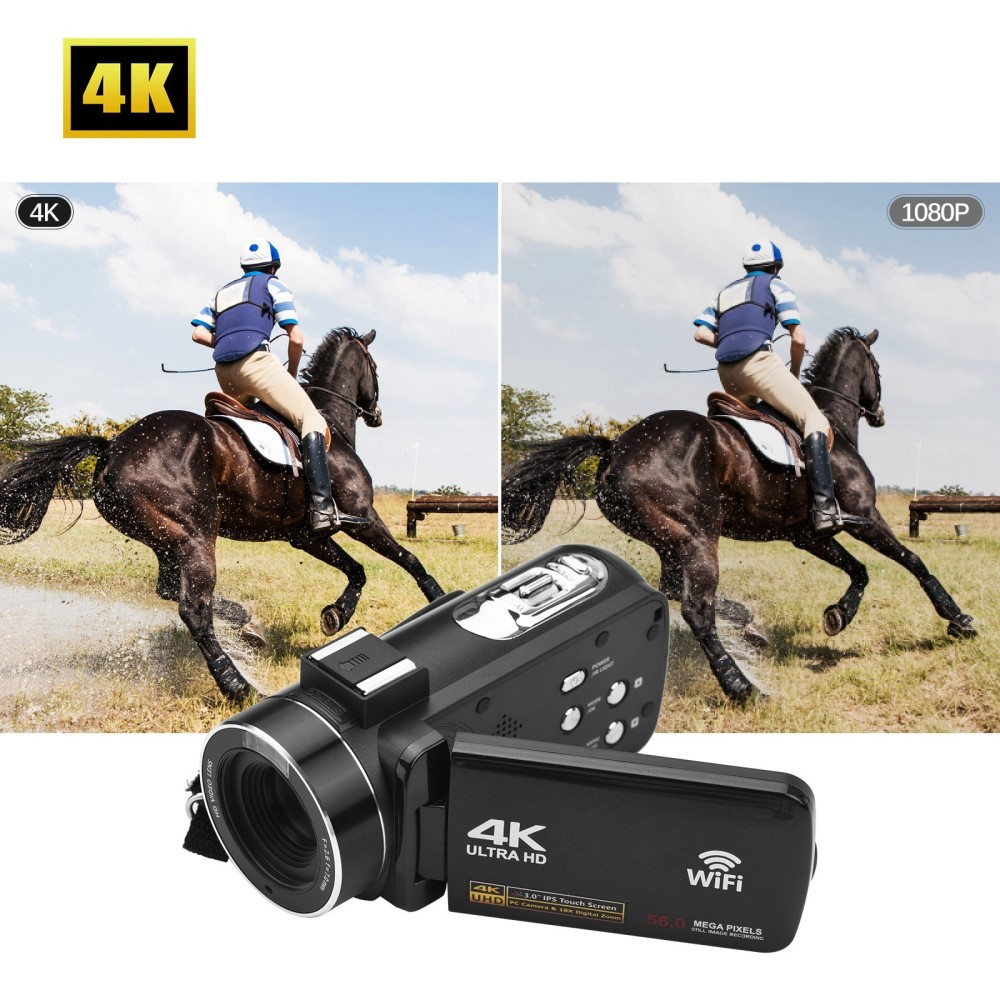 56MP UltraHD 4K Camcorder Videokamera mit 3
