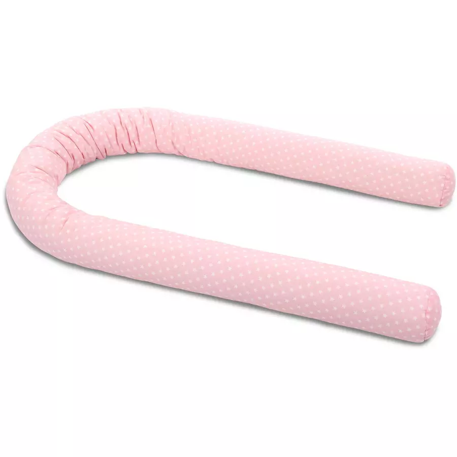 babybay Nestchenschlange rose Sterne weiß 180 cm