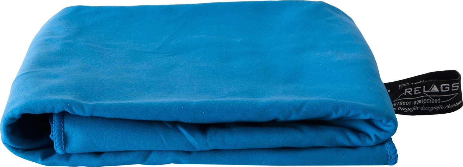 BasicNature Handtuch Velour 85 x 150 cm blau