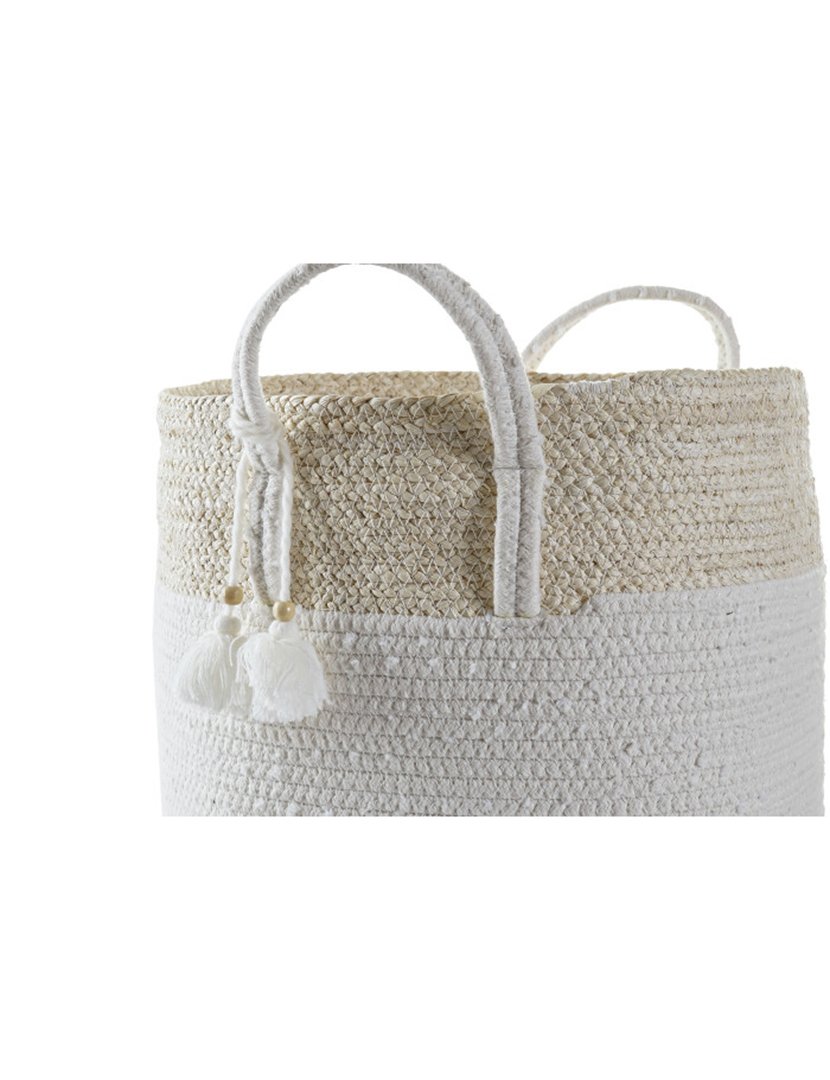 Set of 2 White Baskets