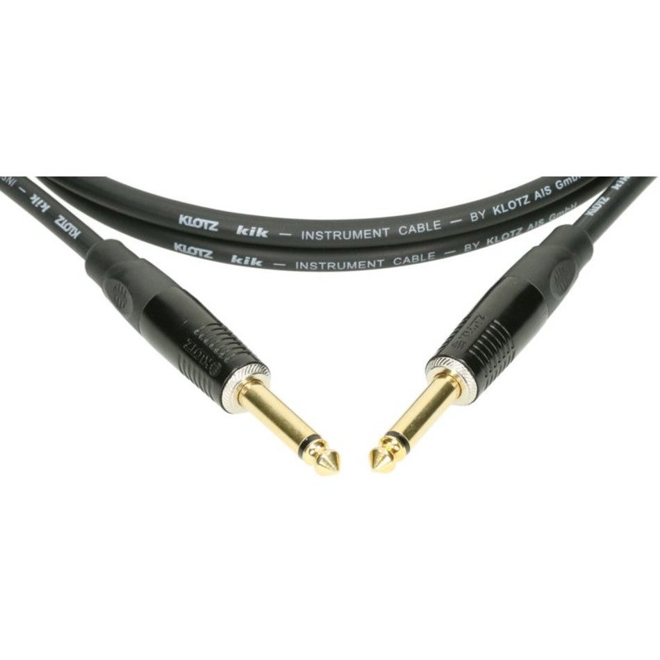 Klotz KIKKG6.0PPSW instrumentkabel 6.35mm 2p verguld 6 meter recht