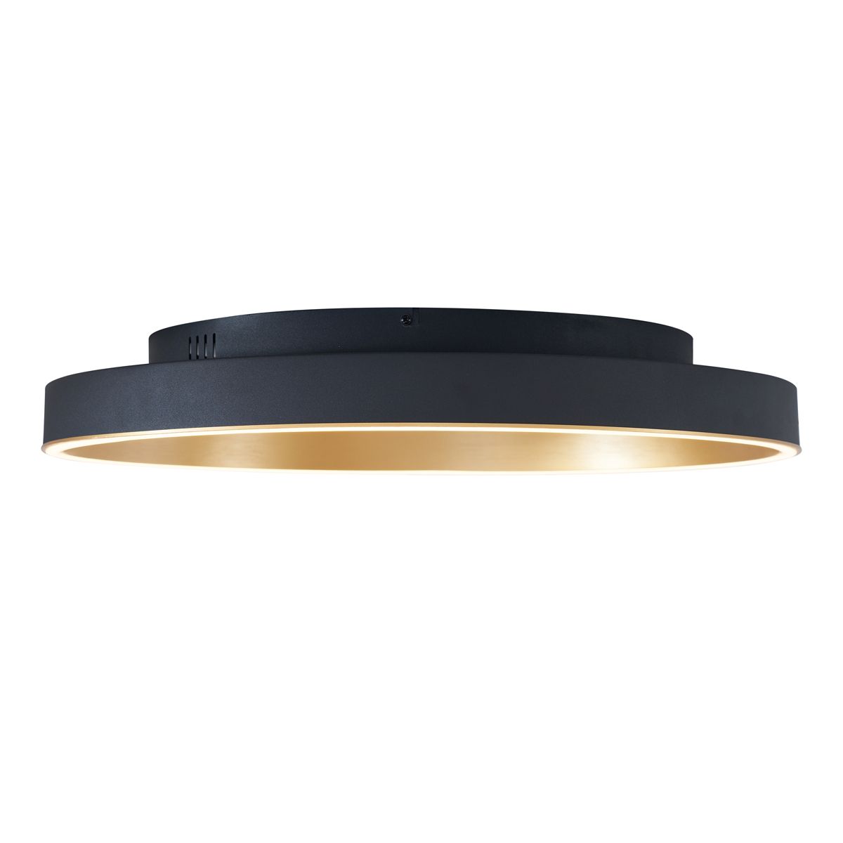 Design plafondlamp zwart met goud 60cm incl. LED 3-way switch - Ingo