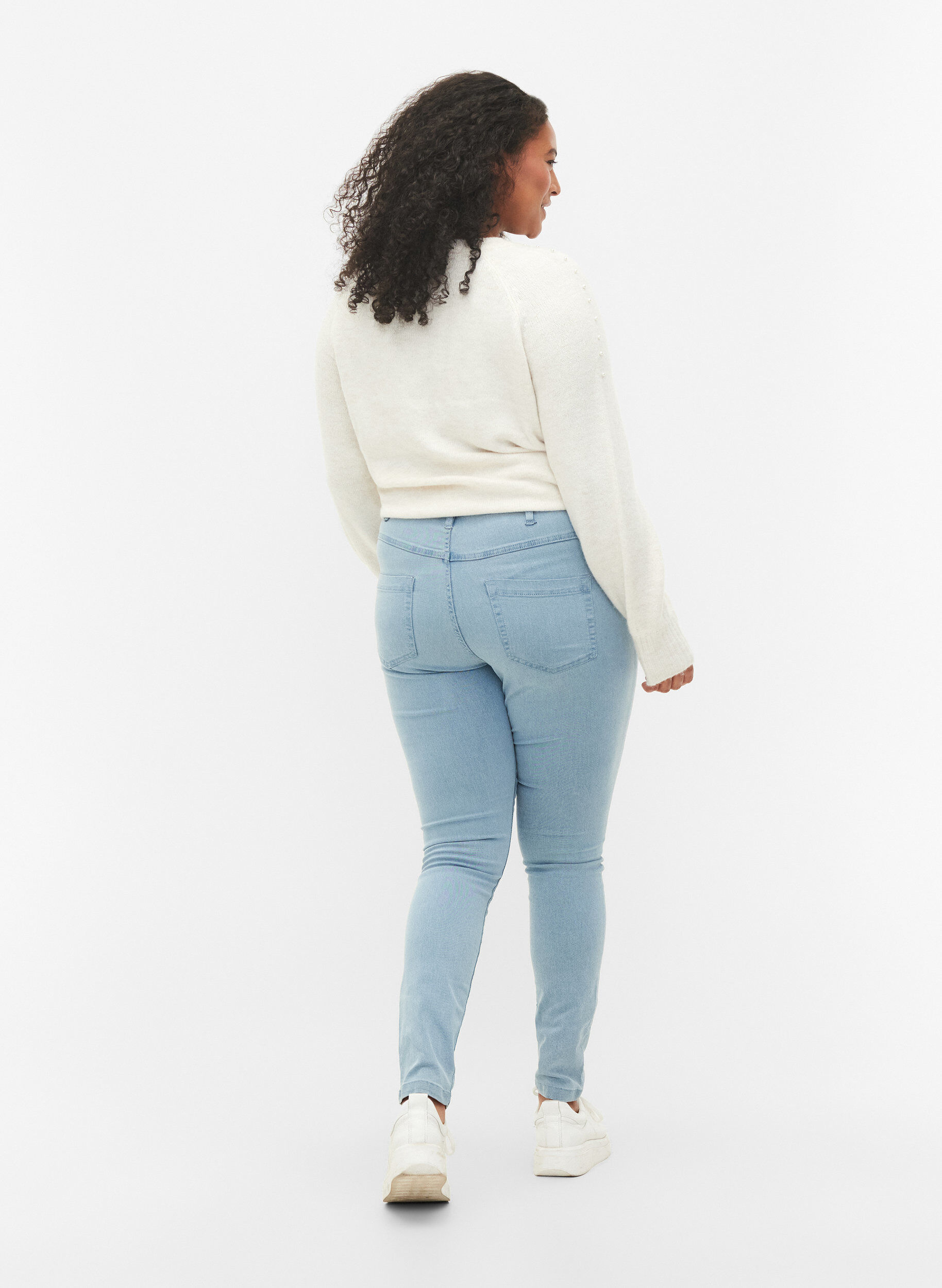 Højtaljede super slim Amy jeans