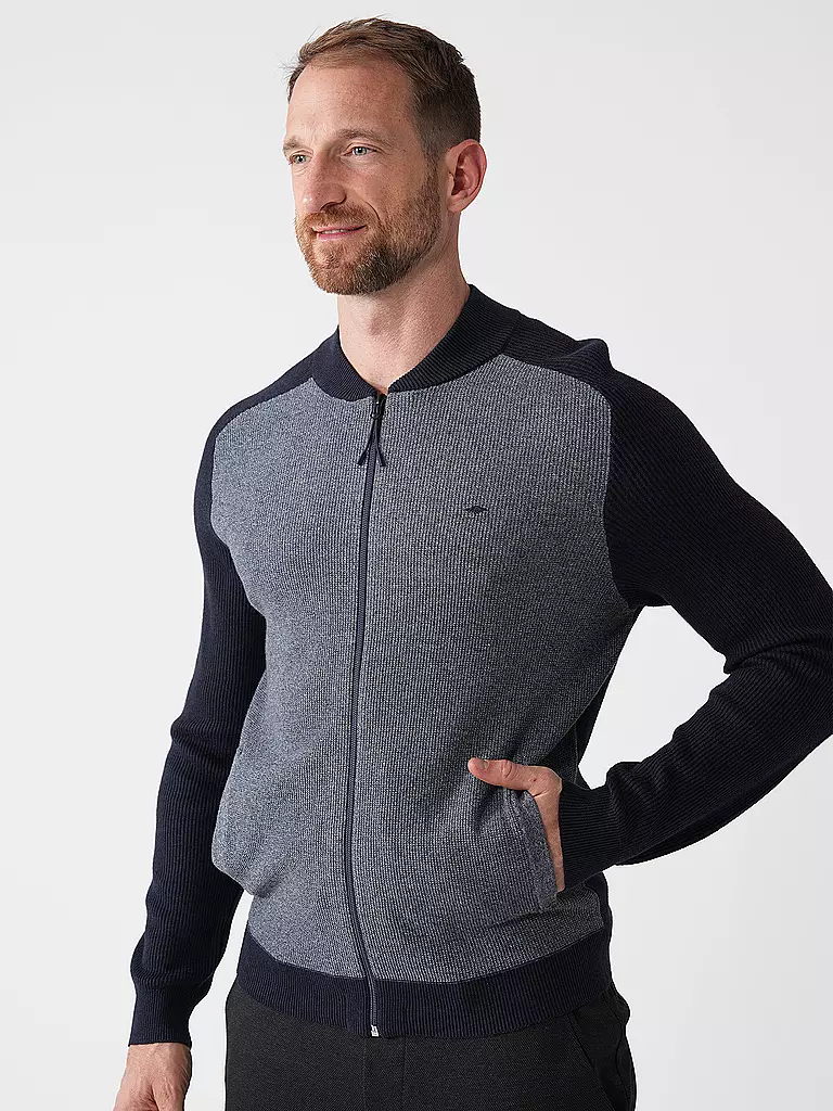 FYNCH HATTON Sweatjacke dunkelblau