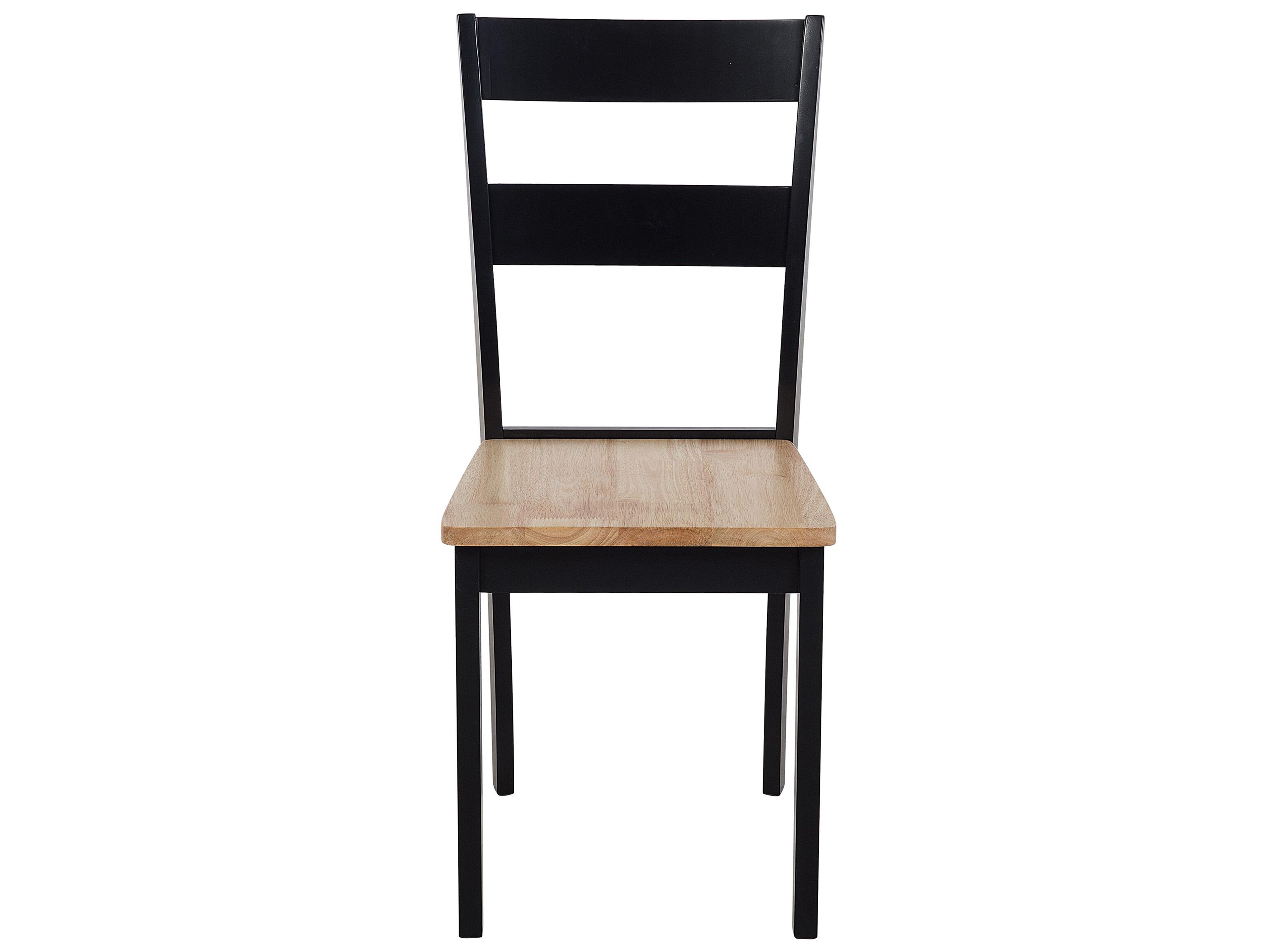 Eetkamerset GEORGIA Hout Bruin/zwart 6-zits