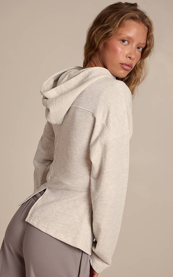 Gris Cendré Sweat À Casynthétiqueche En Molleton Avec Taille Cintrée