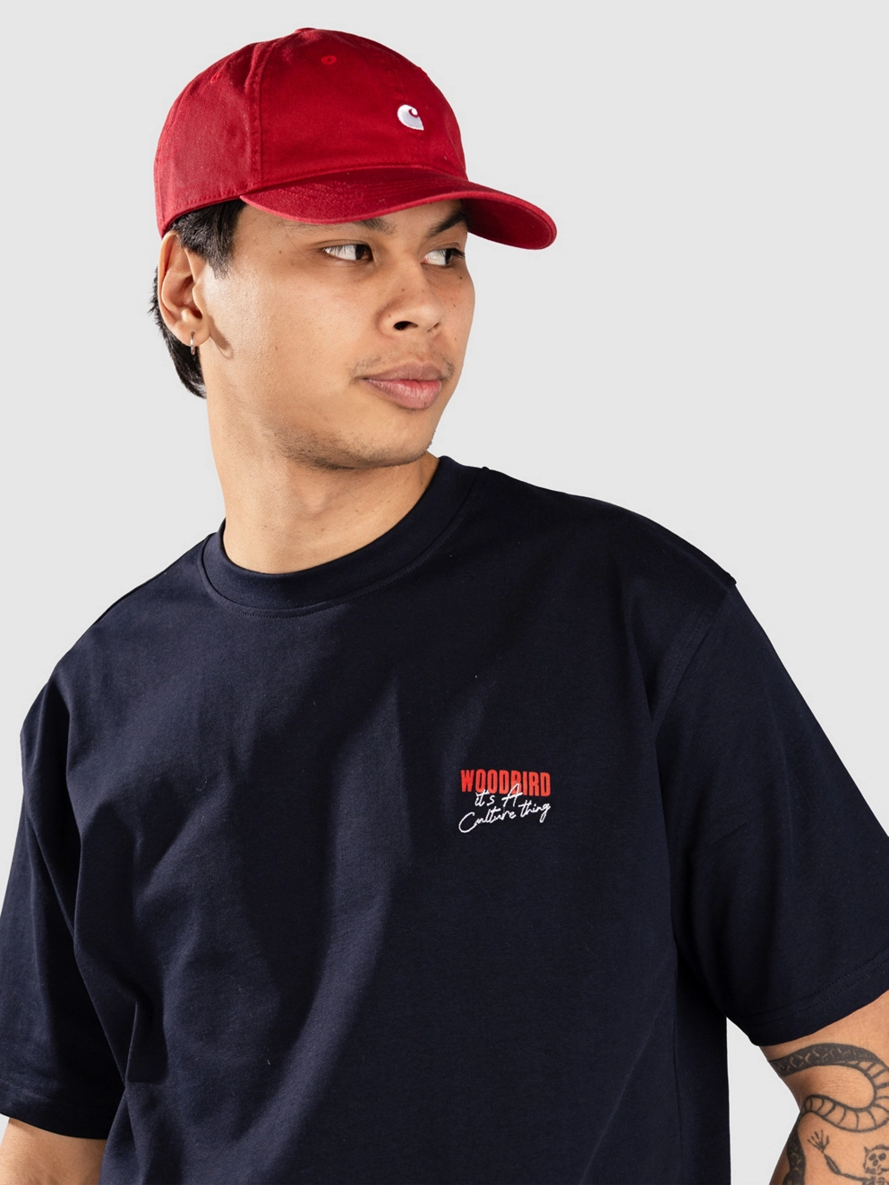 Woodbird WBBaine Ganbei T-Shirt navy blazer