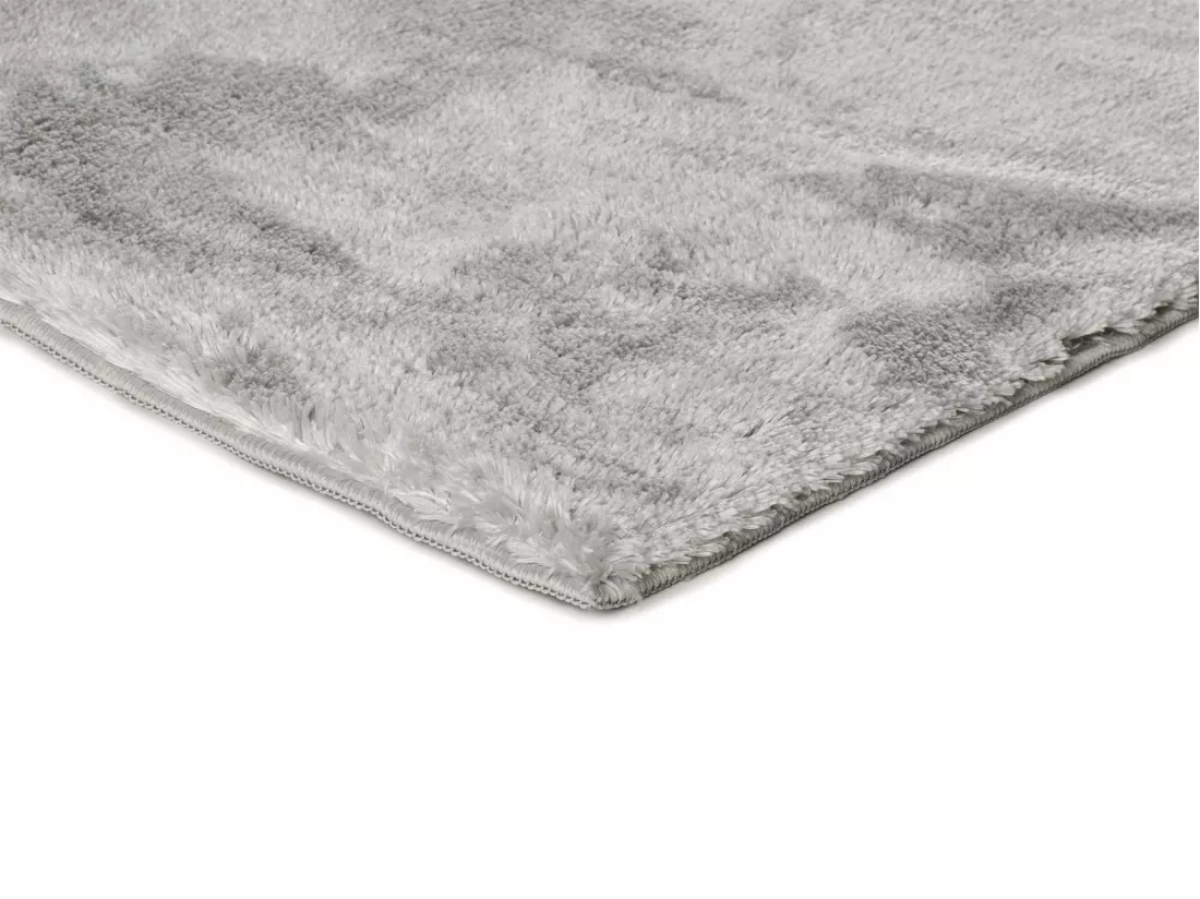 Tapis intérieur - shaggy uni - argent - 80 x 150 cm - ROMA