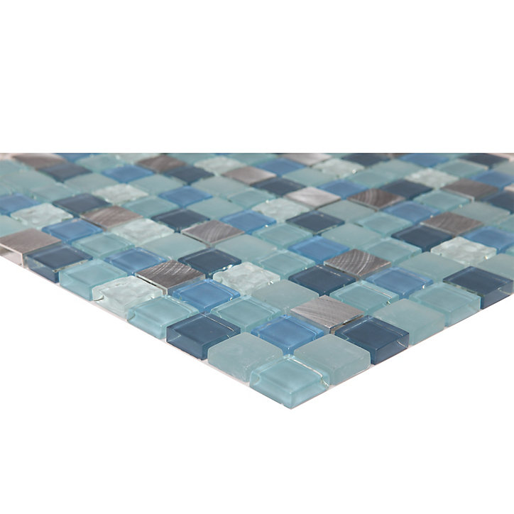 Mosaïque bleu 30x30cm Lizon GoodHome