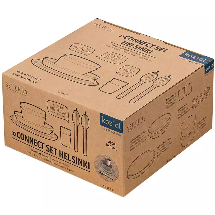 Koziol Geschirrset Connect Set Helsinki 10er Set beige