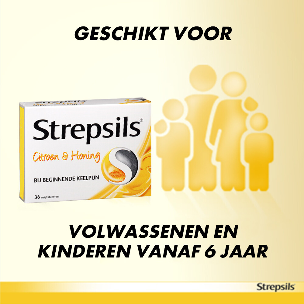 Strepsils Zuigtabletten Citroen & Honing36 tabletten