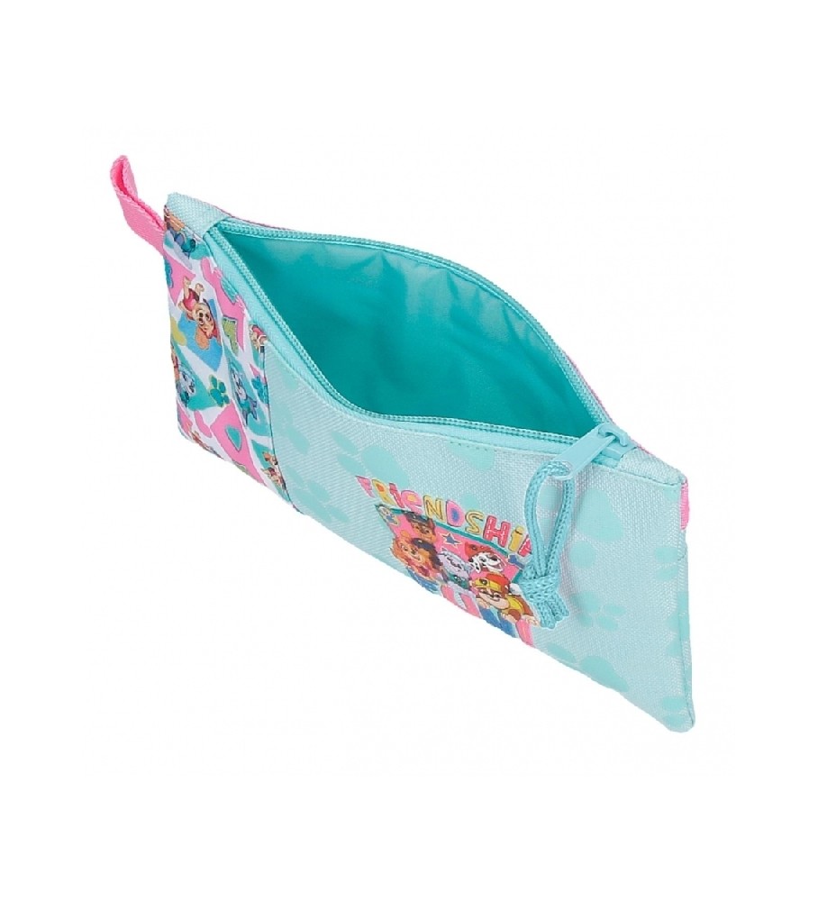 Estojo para lápis Joumma Bags Friendship Fun com três compartimentos, turquesa.