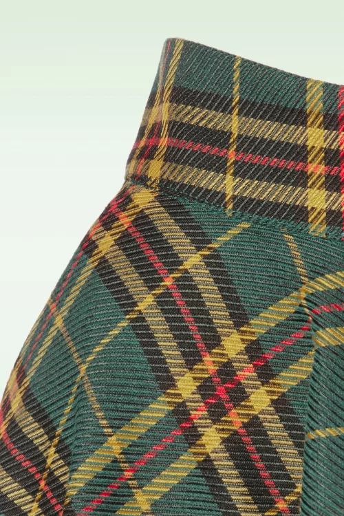Banned Retro Highland swing rok in groen