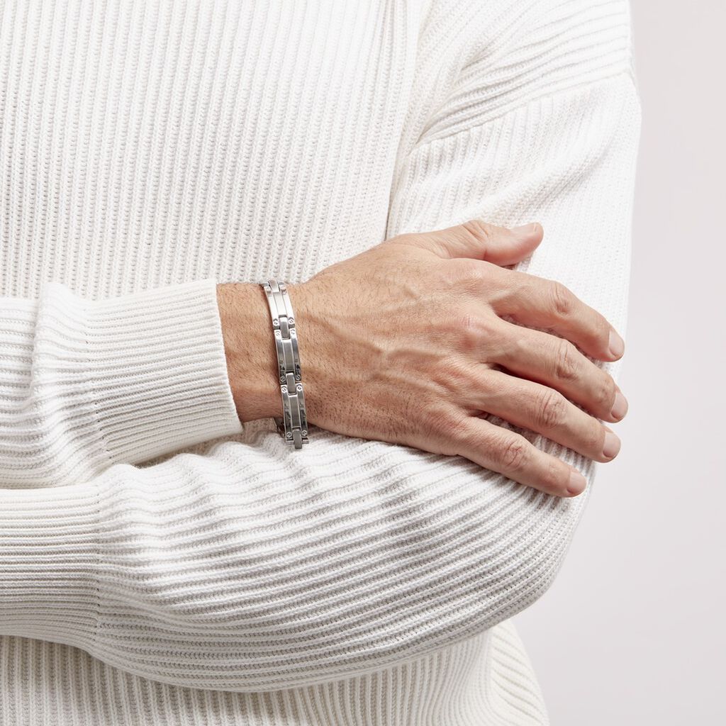 Bracelet Hector Acier Blanc