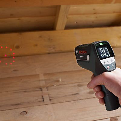 Thermomètre et hygromètre infra rouge Bosch PTD1 plage de mesure -20 à +200°C