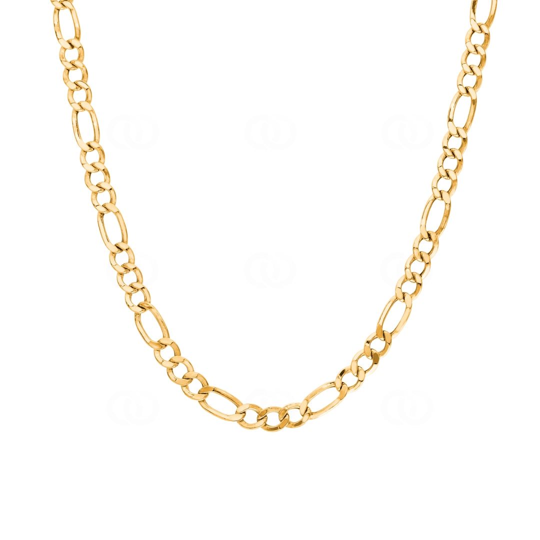 5.2mm Figarokette 750/18 K Gelbgold halbmassiv