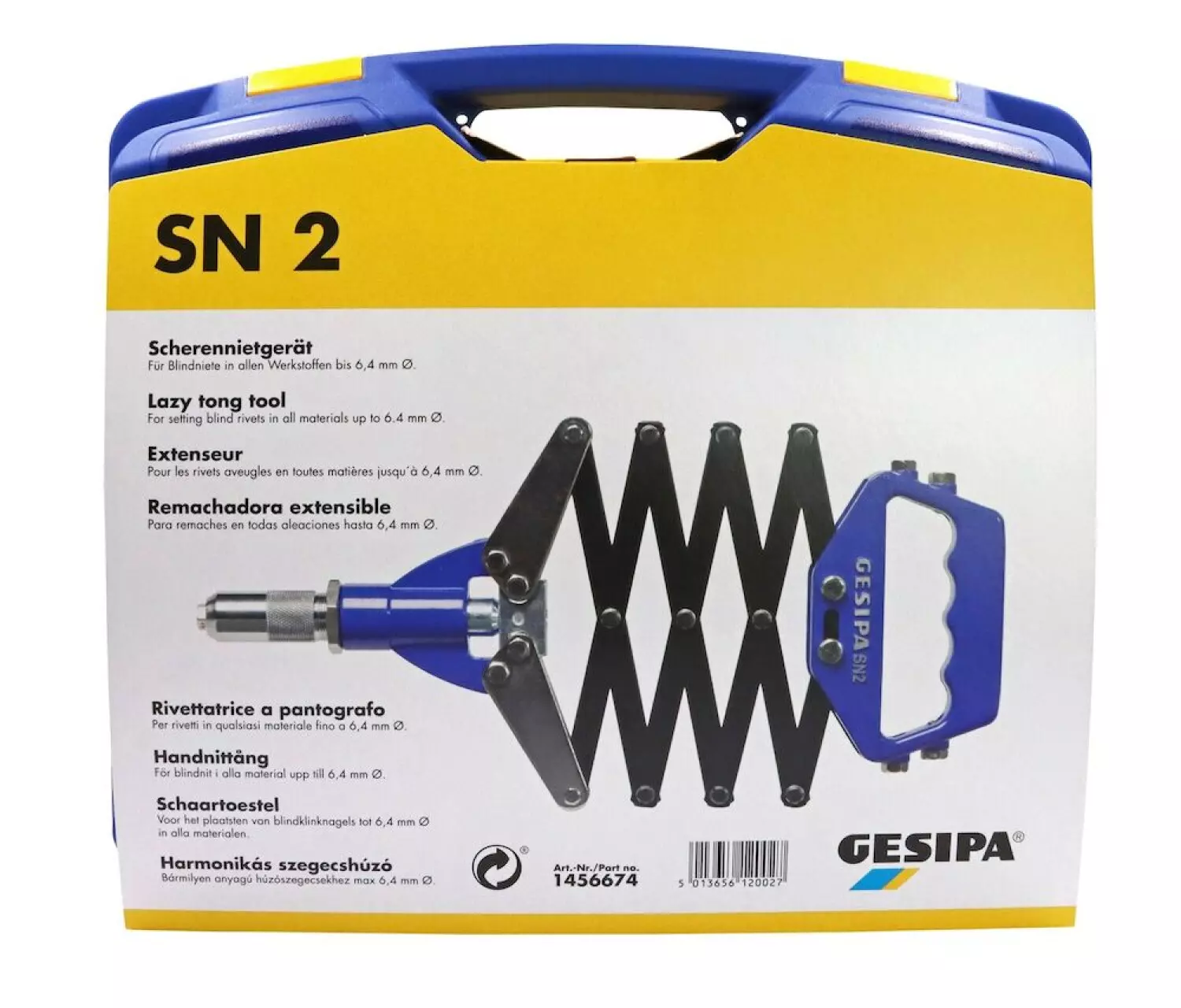 Gesipa SN-2 Blindklinkharmonicatang - 3,2-6,4mm