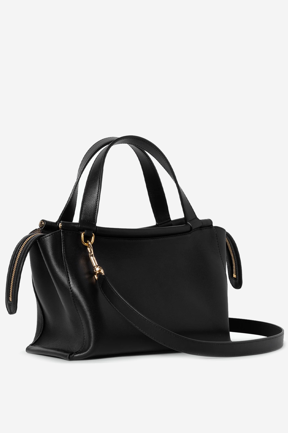 Ida leather top handle bag