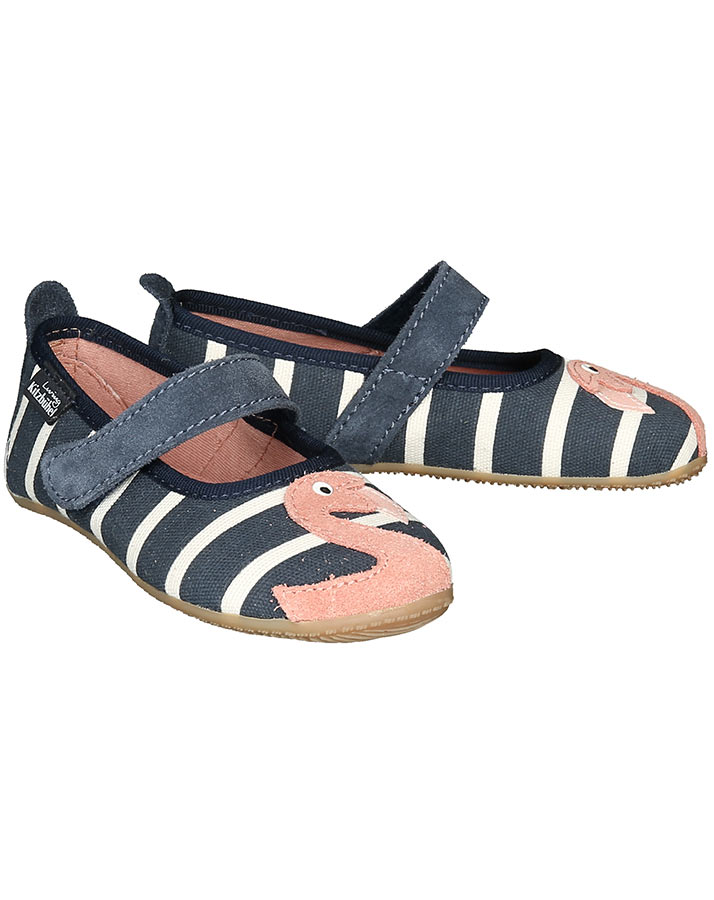 Klett-Ballerinas FLAMINGOS gestreift in dunkelblau