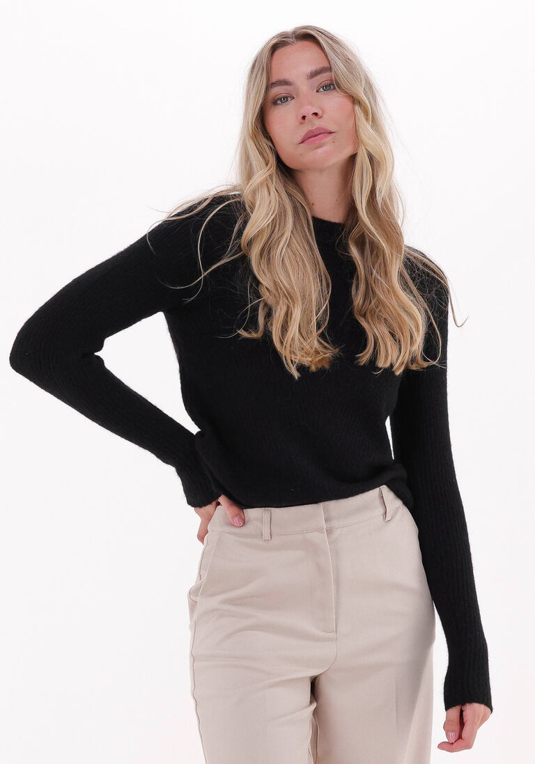 Y.A.S. zwarte y.a.s. trui yasalva ls o-neck knit pullover