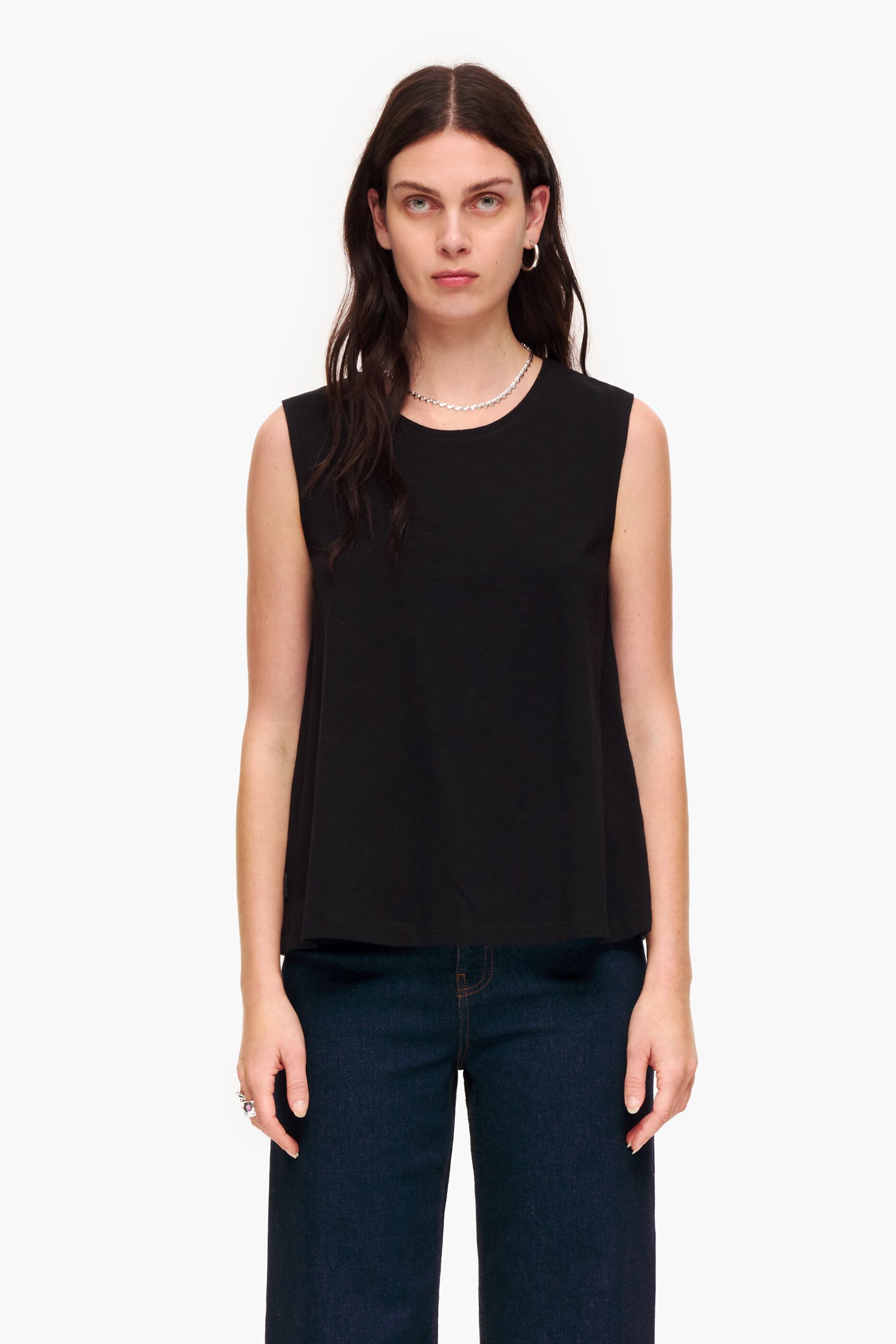 Camiseta preta de algodão