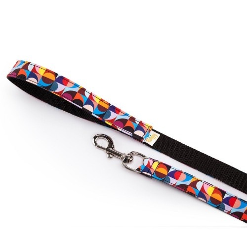 Guia para cães Pamppy Retro Colors multicolorida em algodão e poliéster